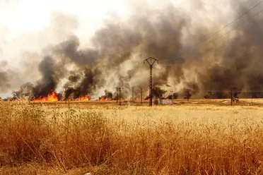 ميليـ ـشيا "قسد" تتعمد إحراق محاصيل المدنيين بريف منبج وهذه غايتها