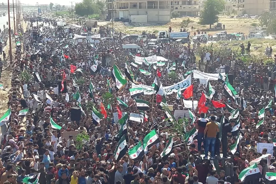 مظاهرات عارمة تملأ الساحات في إدلب والشمال المحرر تقول كلمتها للعالم في وجه العدوان الروسي