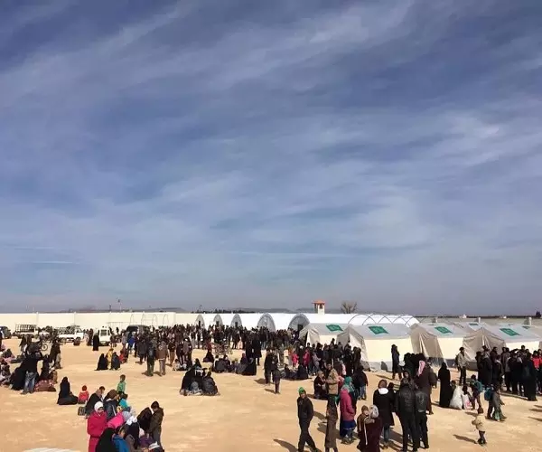 هيئة الإغاثة التركية IHH تشرف على بناء مخيمات للنازحين من ريف حلب الشمالي