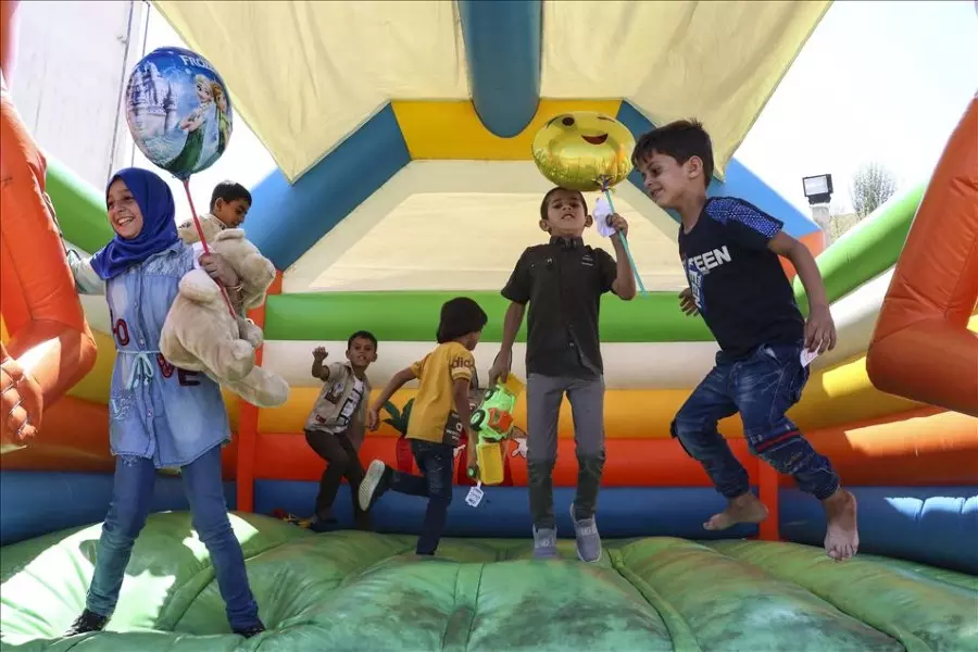 هيئة الإغاثة الإنسانية التركية تقيم فعالية ترفيهية لأطفال أيتام في مدينة عفرين