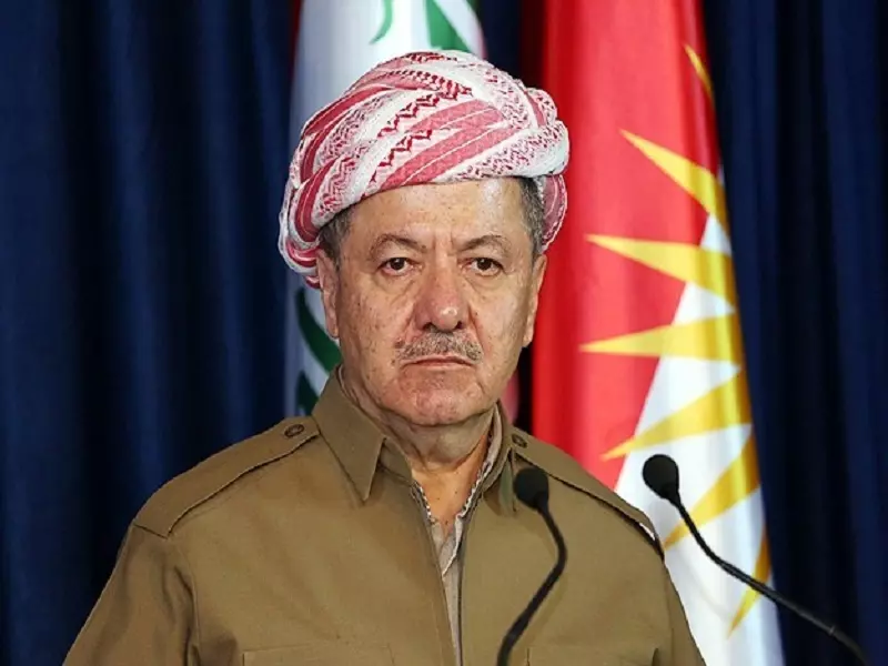 بارزاني يطالب الأكراد بالتبرع لإعادة إعمار عين عرب