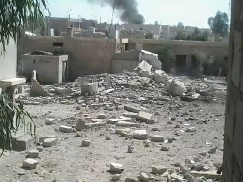 مجزرة و دمار كبير بالمباني نتيجة قصف طائرات الاسد على مدينة الشدادي