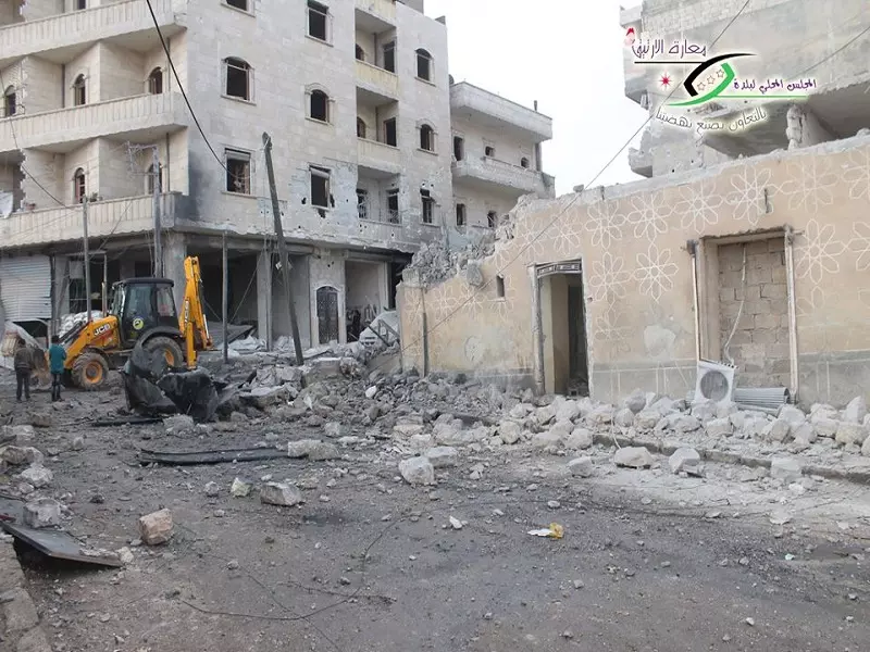 شهداء وجرحى بقصف جوي على مدينة معارة الأرتيق بريف حلب