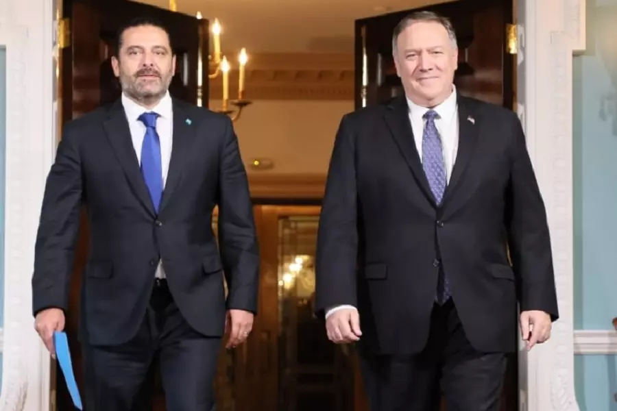 بومبيو في لقاء الحريري : لبنان مهدد من إيران