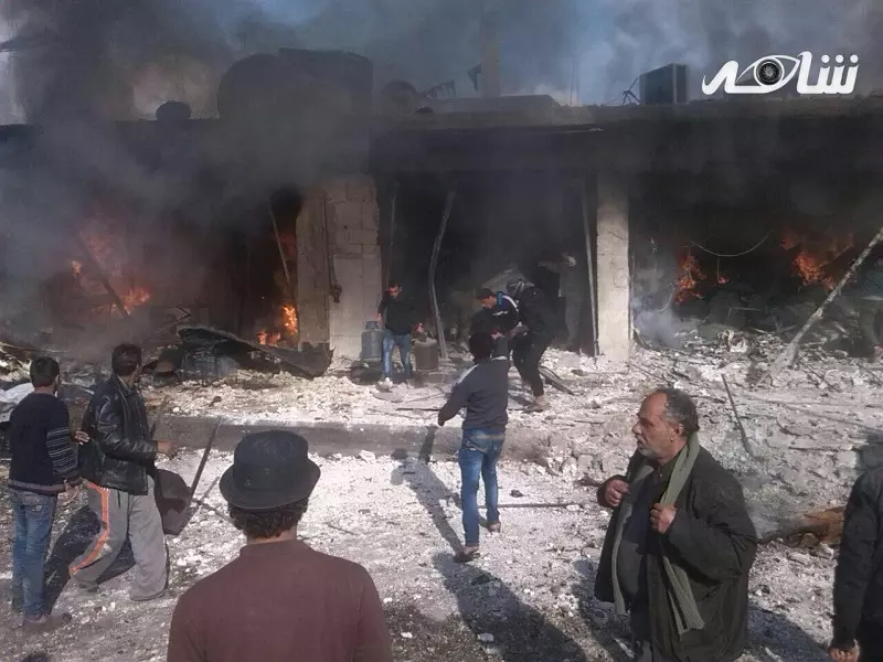 إنفجار مفخخة بريف درعا أوقع عشرات الشهداء والجرحى