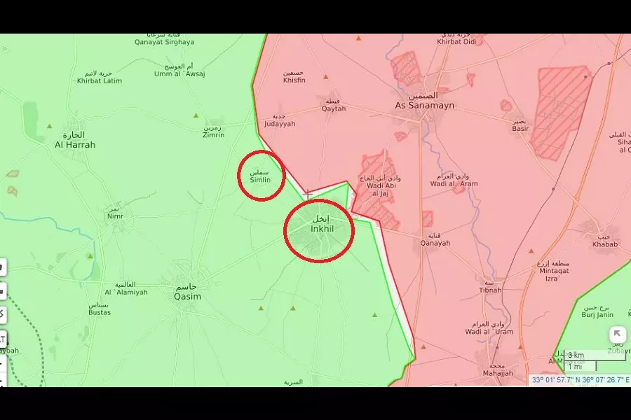 إقتتال داخلي.. قصف متبادل واشتباكات بالأسلحة الثقيلة في سملين وانخل بريف درعا