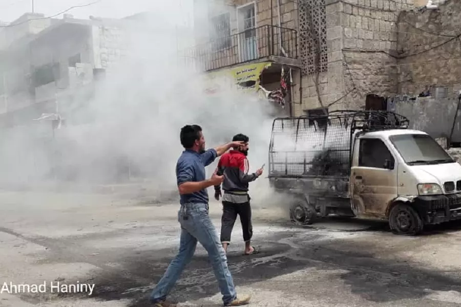 ثلاثة شهداء بقصف صاروخي للنظام على مدينة كفرنبل بإدلب