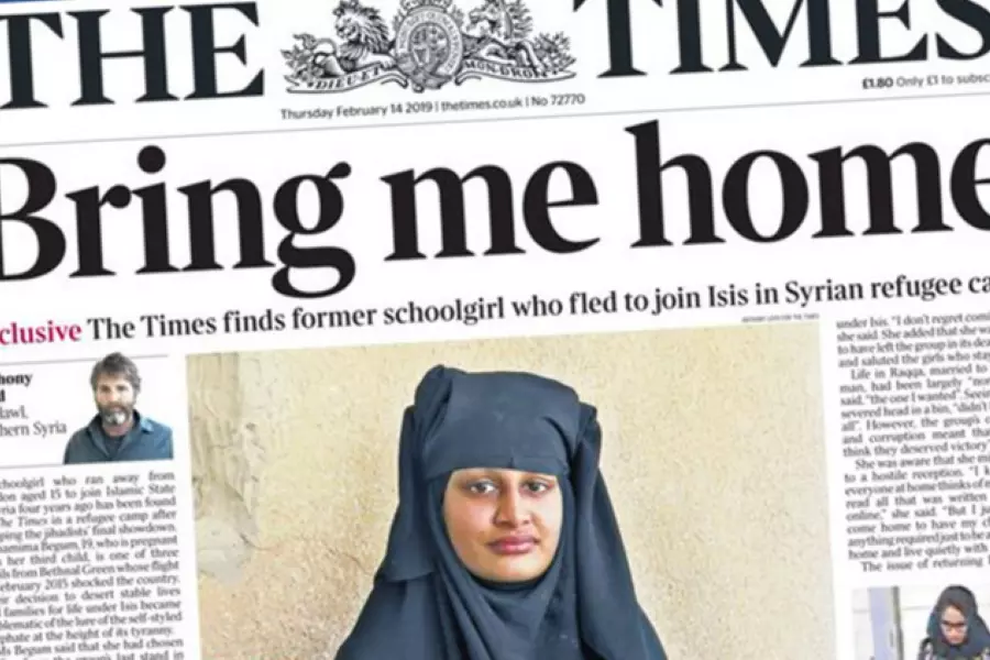 التايمز: "عروس داعش" نادمة على التحاقها بداعش وتتمنى العودة لبلدها بريطانيا