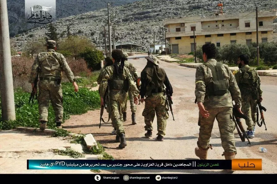 الجيش الحر يحرر معبر الغزاوية الواصل بين عفرين وريفي إدلب وحلب المحررين