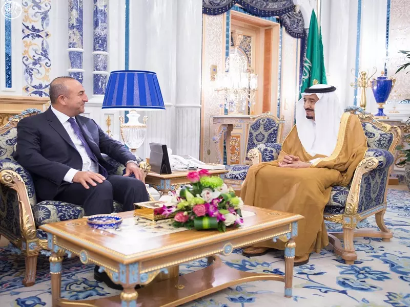 الملك سلمان يبحث مع وزير الخارجية التركي الأحداث في سوريا