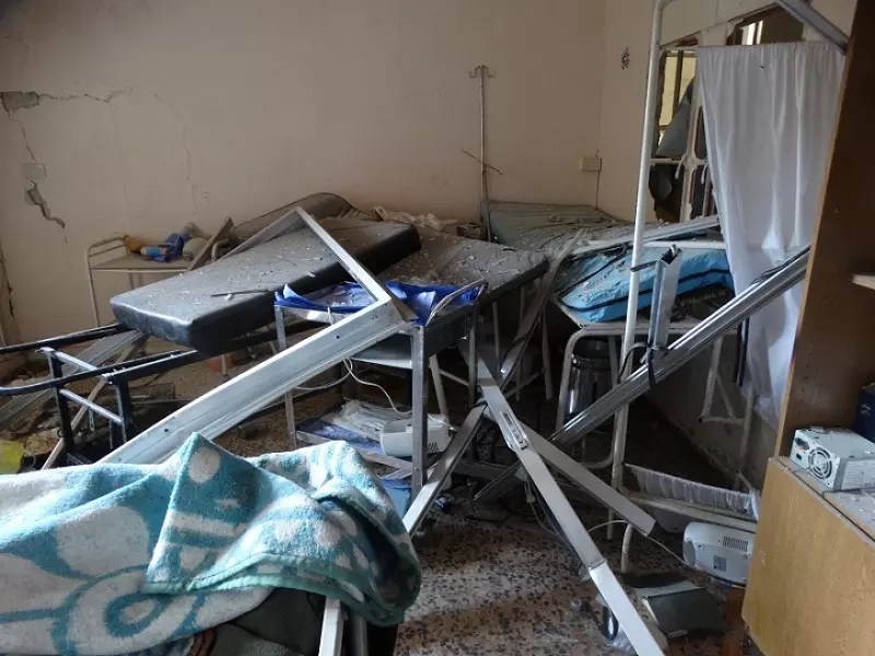 "أطباء بلا حدود" توثق قيام مروحيات الأسد بقصف مشفى بريف حمص بالبراميل المتفجرة