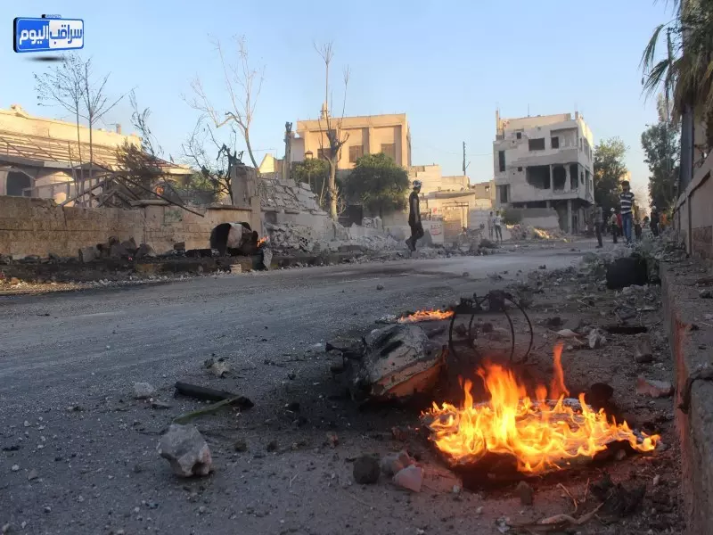 شهيدان وعدد من الجرحى بقصف جوي طال مدينة سراقب بإدلب