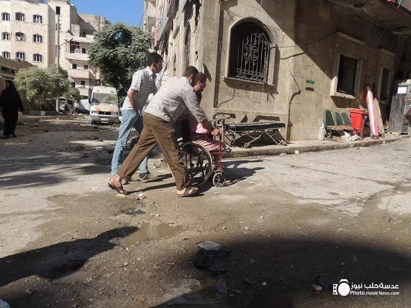 طائرات الأسد تتسبب بخروج مشفى "عمر بن عبد العزيز" بحلب عن الخدمة