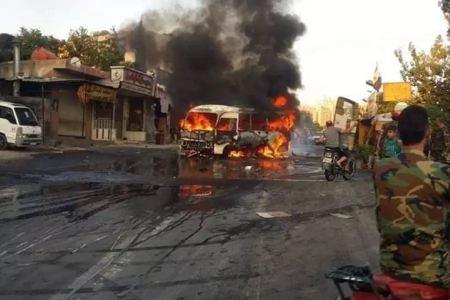 تفجير يطال حافلة عسكرية عند مدخل مساكن الحرس بدمشق
