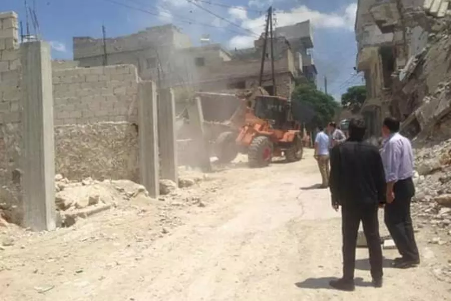النظام ينفذ حملة هدم للمنازل السكنية بحجة مخالفات البناء في حلب