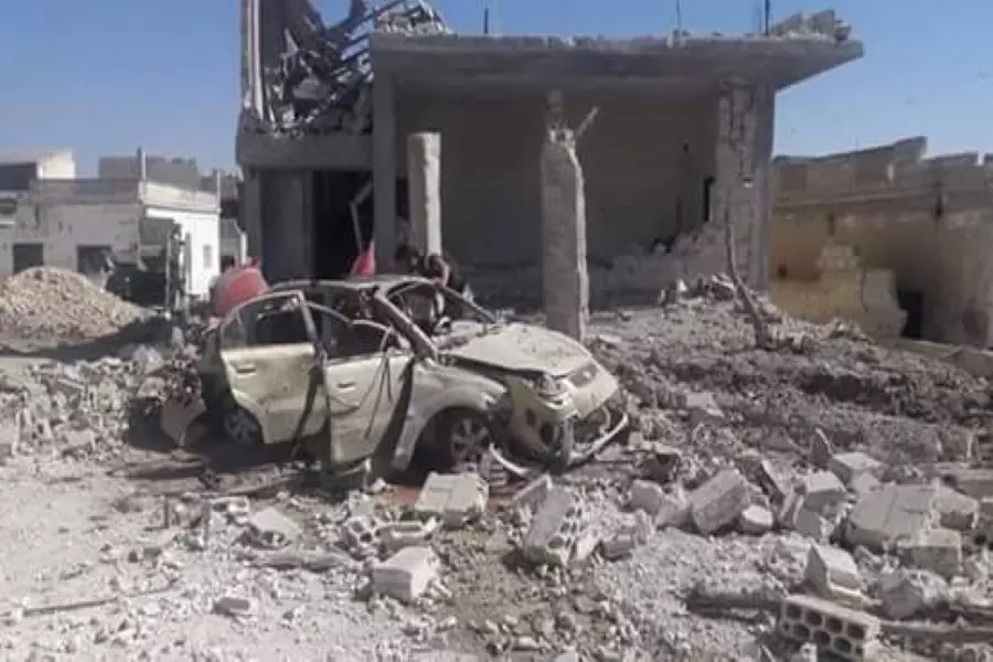 شهداء وجرحى بقصف جوي استهدف نازحين في بلدة حيش بإدلب