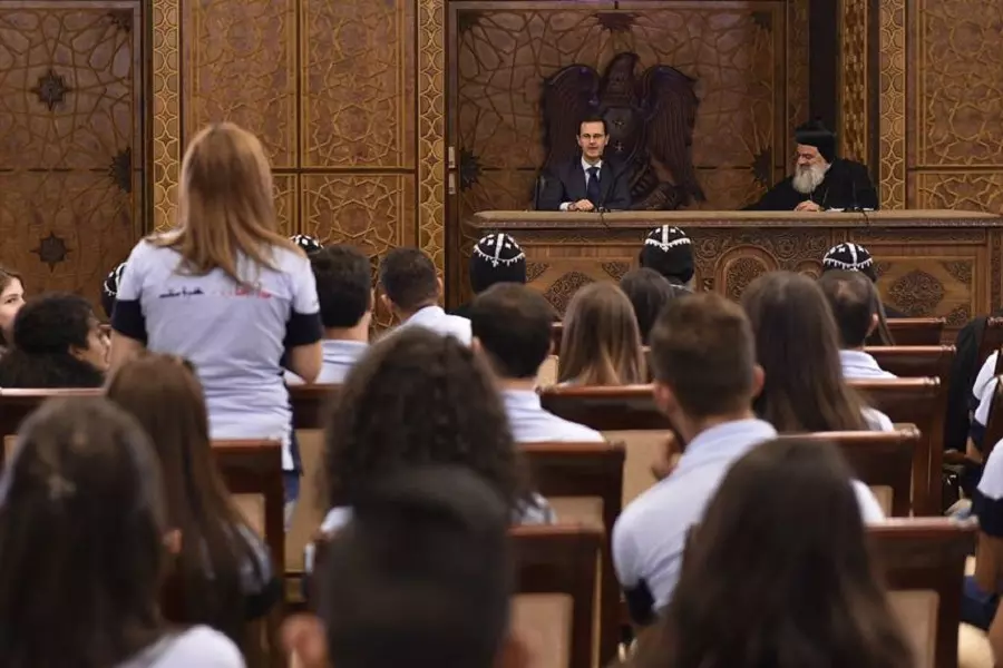 الأسد "كعادته" يحاول تصوير نفسه أنه المدافع عن الأقليات في لقاءه عددا من المسيحيين