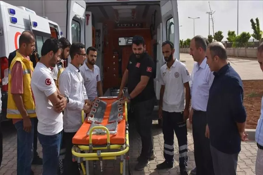 فرق من وزارة الصحة التركية توتصل تدريب فرق إسعاف بمنطقة "درع الفرات" بريف حلب