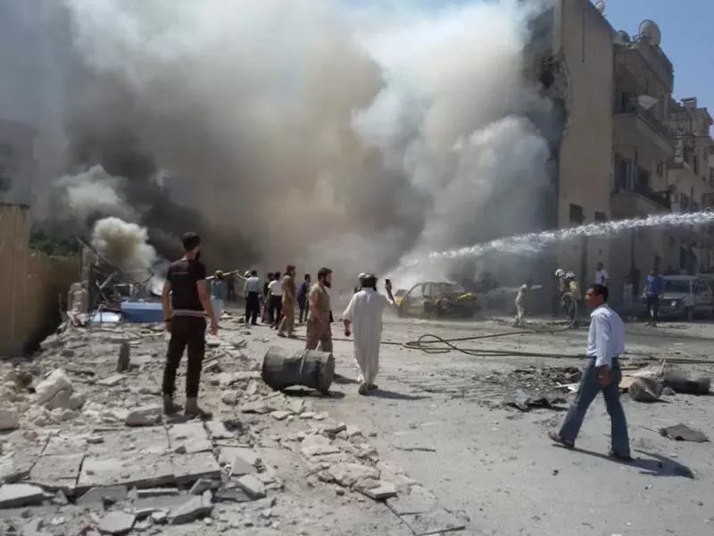 شهداء وجرحى بقصف جوي استهدف مدينة إدلب
