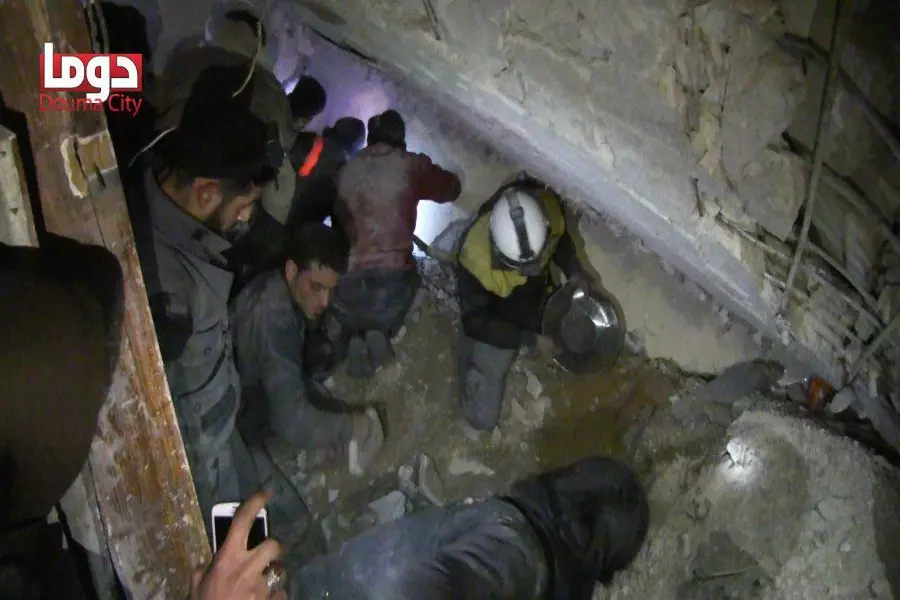 ردا على الخسارة العسكرية ... الطيران الحربي يرتكب مجزرة بحق المدنيين في الغوطة الشرقية
