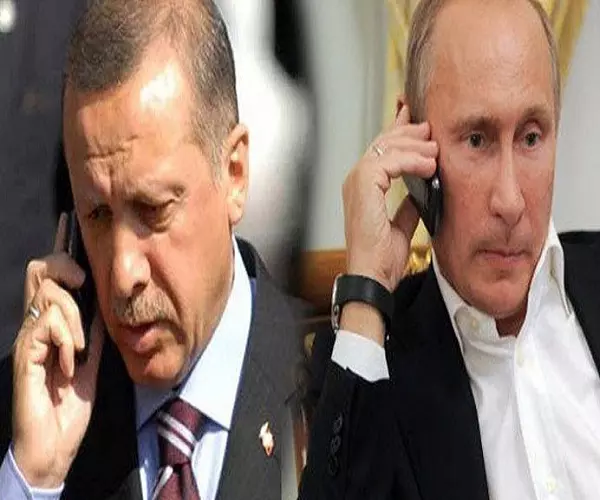 الأزمة السورية تناقش هاتفياً بين أردوغان و بوتين