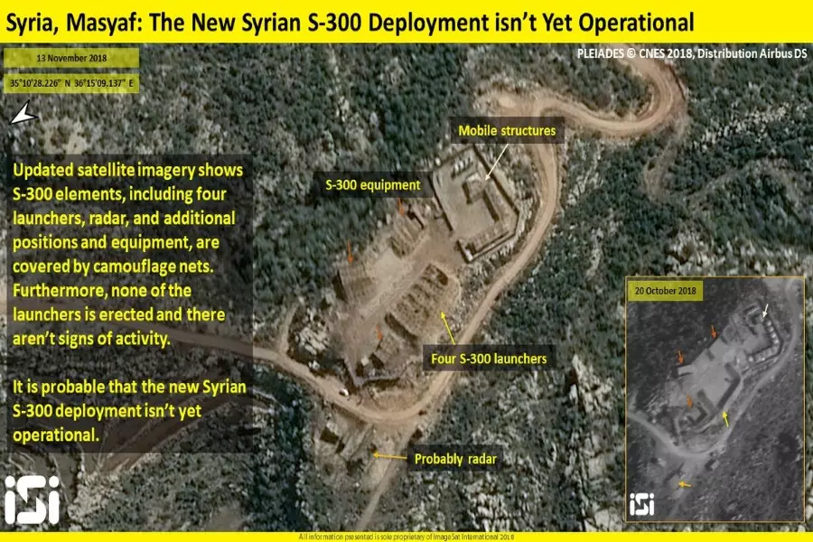 شركة إسرائيلية تنشر صورة لـ 4 منصات إطلاق لمنظومات "إس-300" في سوريا