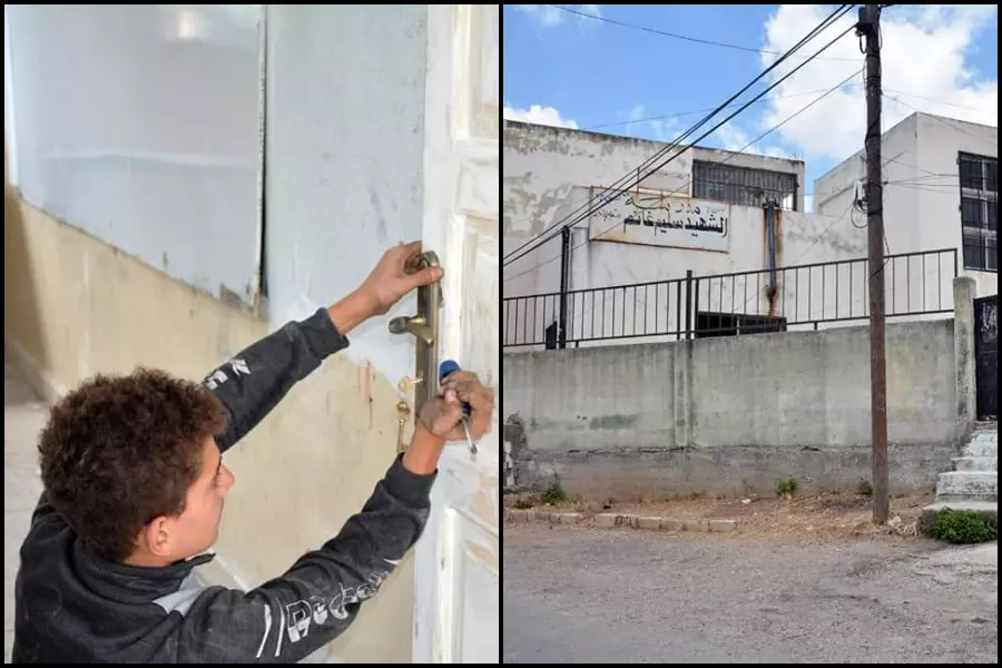 النظام يروج لعمالة الأطفال خلال إعلان صيانة مدرسة بريف اللاذقية