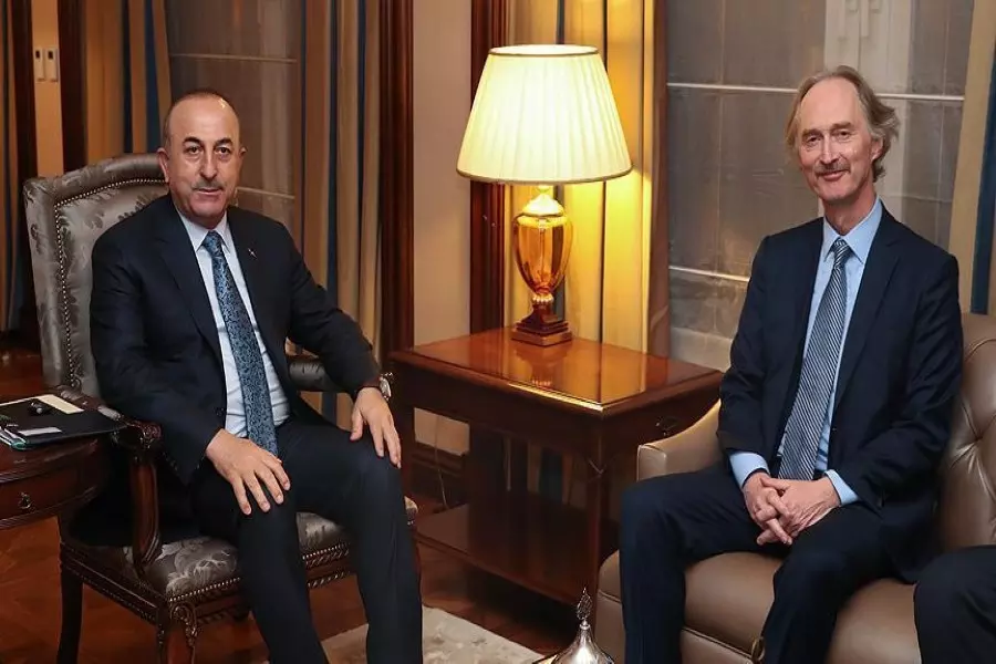 أوغلو وبيدرسون يبحثان التطورات في إدلب وملف اللجنة الدستورية