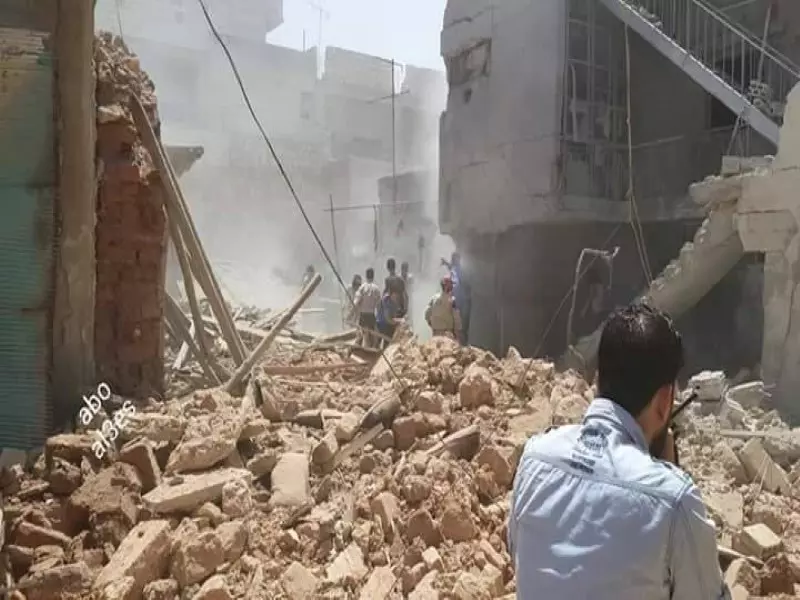 أربعة شهداء وعدد من الجرحى حصيلة أولية لقصف الطيران الحربي على مدينة سراقب بإدلب