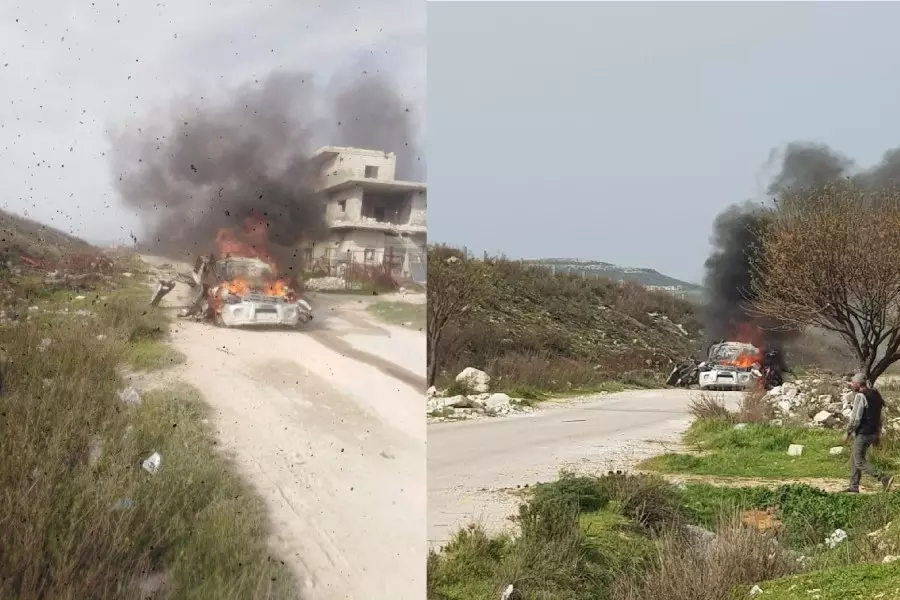 قوات الأسد تستهدف سيارة مدنية بصاروخ م.د قرب الناجية وترتكب مجزرة