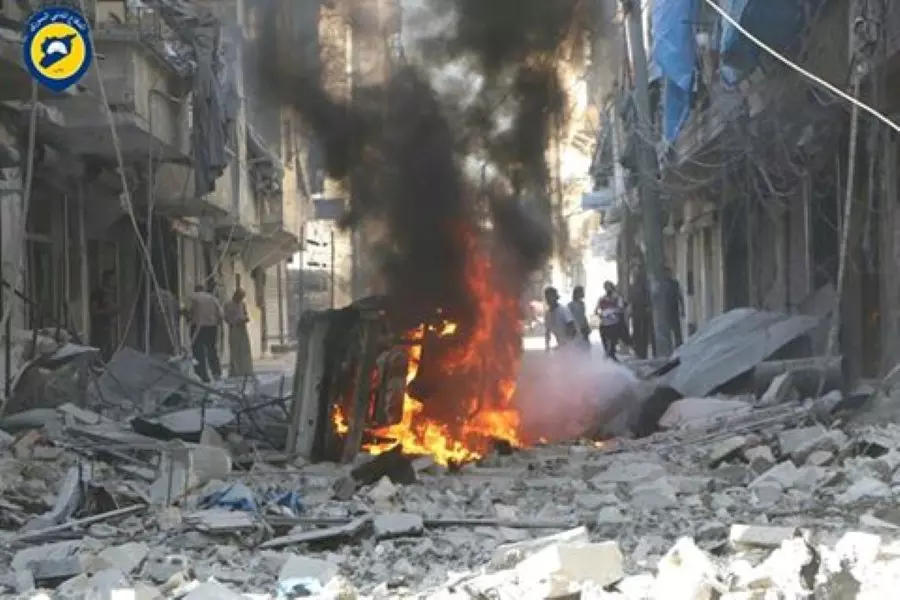 ما تبقى من أحياء حلب تتعرض لغارات جوية أدت لسقوط شهداء وجرحى