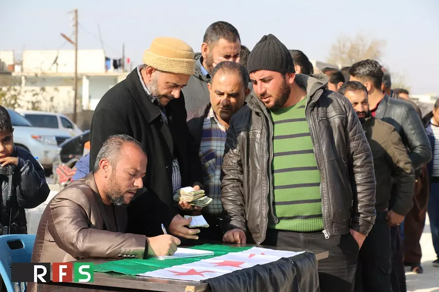 226 ألف دولار قيمة التبرعات بريف حلب الشمالي لدعم أهالي الغوطة الشرقية