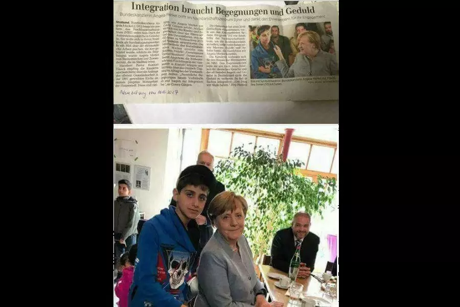 ميركل تكرم طفلا سوريا بسبب تفوقه في اللغة الألمانية