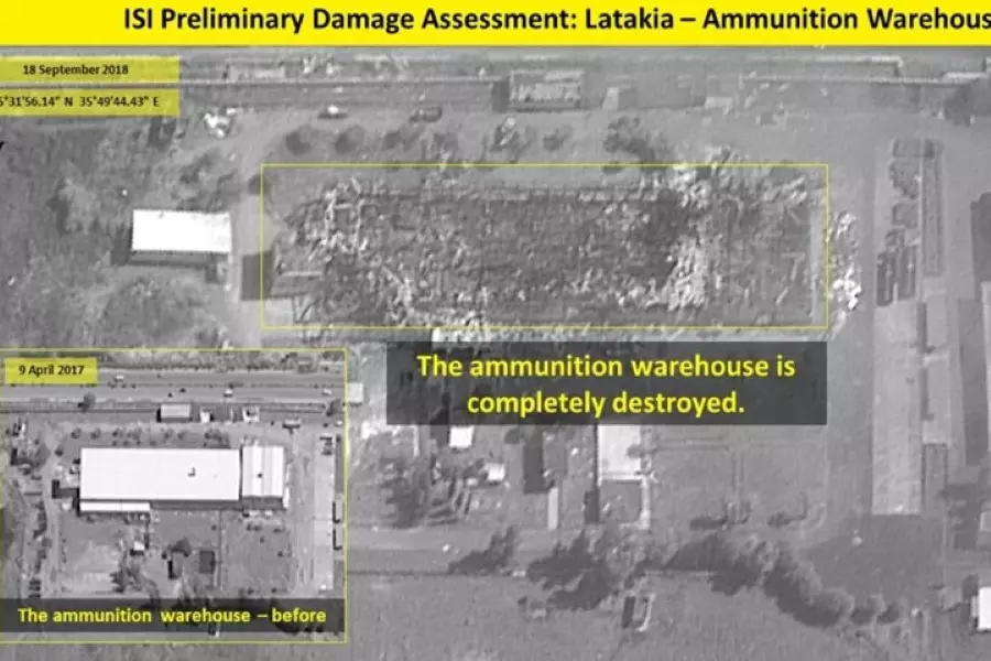 صور لأقمار اصطناعية تظهر الدمار الذي خلفته غارات إسرائيلية استهدفت مواقع النظام في اللاذقية