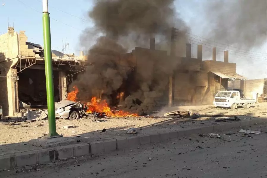 استشهاد مدني وسقوط جرحى إثر انفجار مفخخة بمدينة الطبقة غربي الرقة