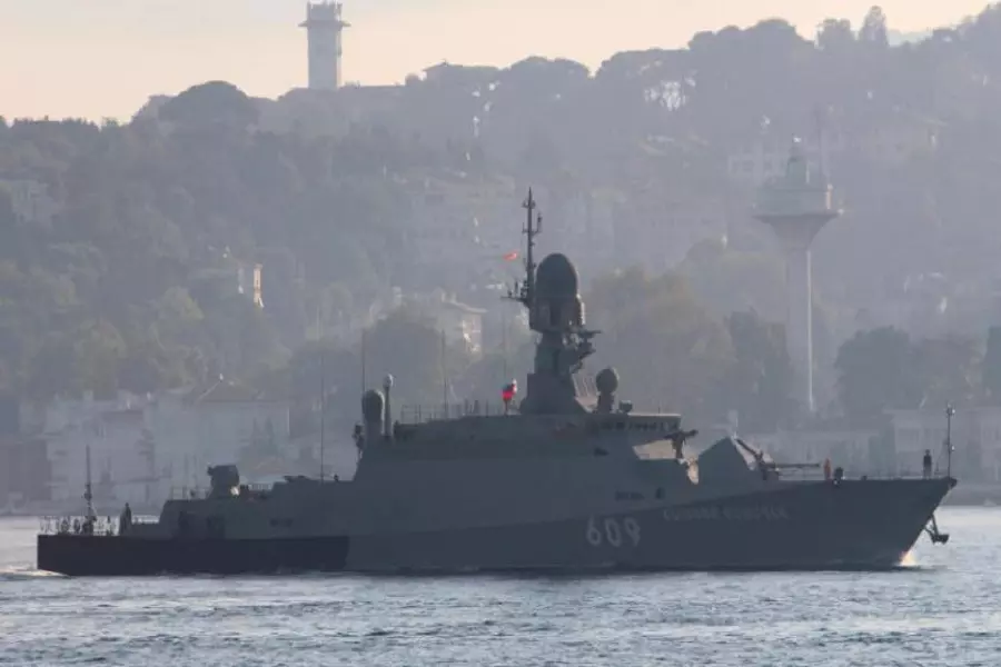 أحدث سفينة صاروخية تنضم للقوات البحرية البحرية الروسية قبالة السواحل السورية