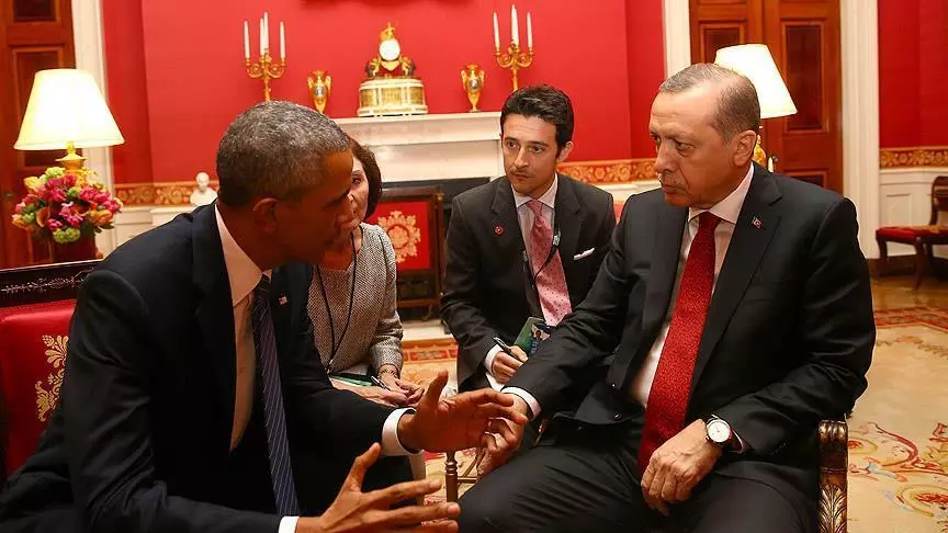 بدون موعد .. أردوغان و أوباما يتباحثان بشأن "تنظيم الدولة" و تطمينات بعدم دعم "دولة كردية"