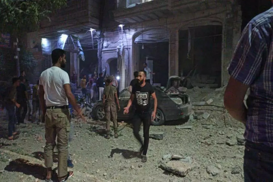 جرحى بغارات جوية ليلية تطال مدينة الباب شرقي حلب