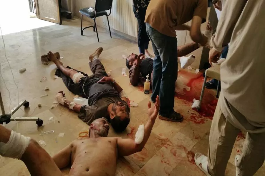 شهداء وجرحى بقصف عنقودي استهدف سوقاً شعبياً في معرة مصرين بإدلب