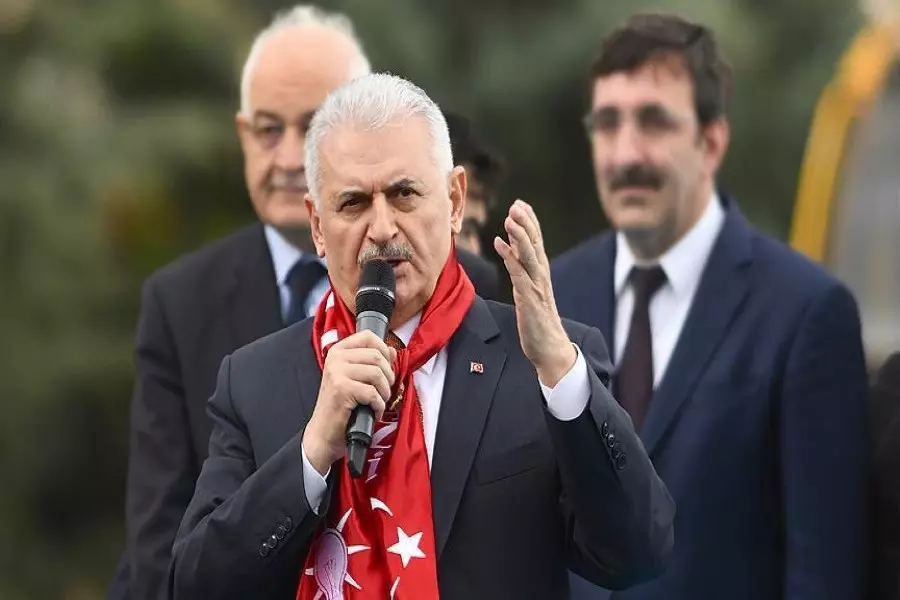 يلدريم يؤكد تمسّك تركيا بوحدة الأراضي السورية والعراقية
