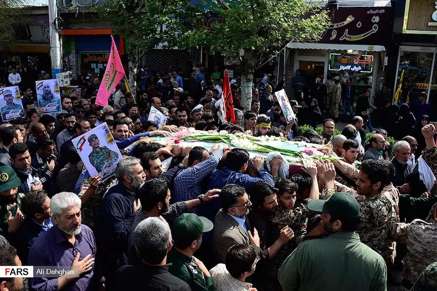 ايران تشييع جثث تعود لـ ١٩ ارهابي قضوا على يد الثوار في سوريا