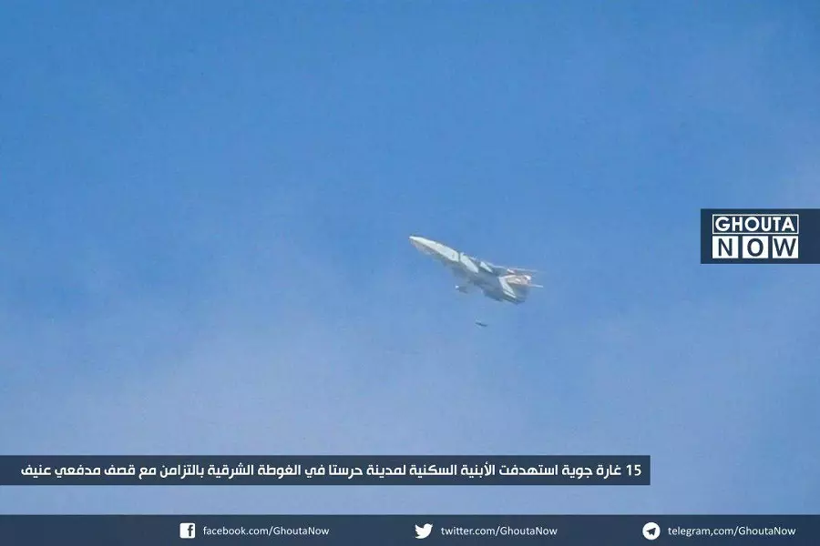 طيران الأسد يقصف بلدات الغوطة الشرقية والثوار يصدون محاولات التقدم على جبهات حرستا وعين ترما وجوبر