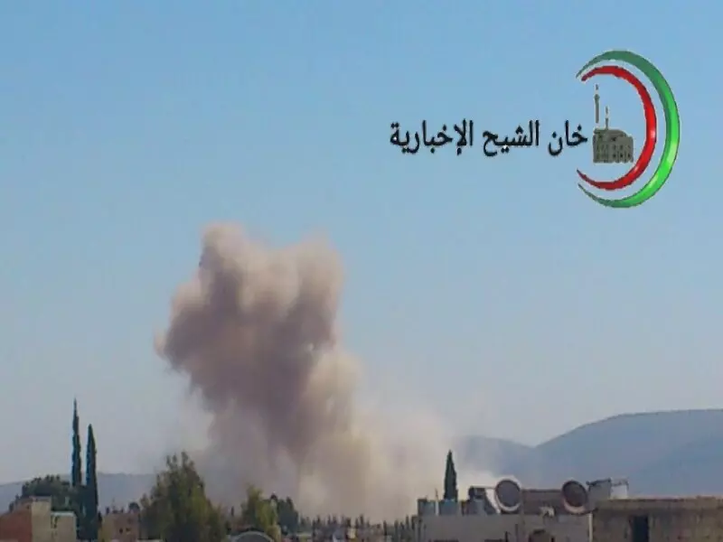 قوات الأسد تقصف محيط خان الشيح بكافة أنواع الأسلحة لخنق المدنيين