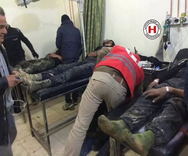 87 حالة اختناق بغاز الكور في معضمة الشام بريف دمشق واشتباكات على جبهات عدة