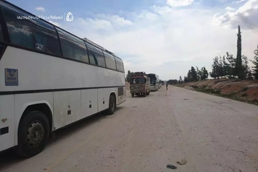 بعد خمسة أيام من وصولها .. قوافل مهجري جنوب دمشق وحمص تدخل المحرر شمال حلب