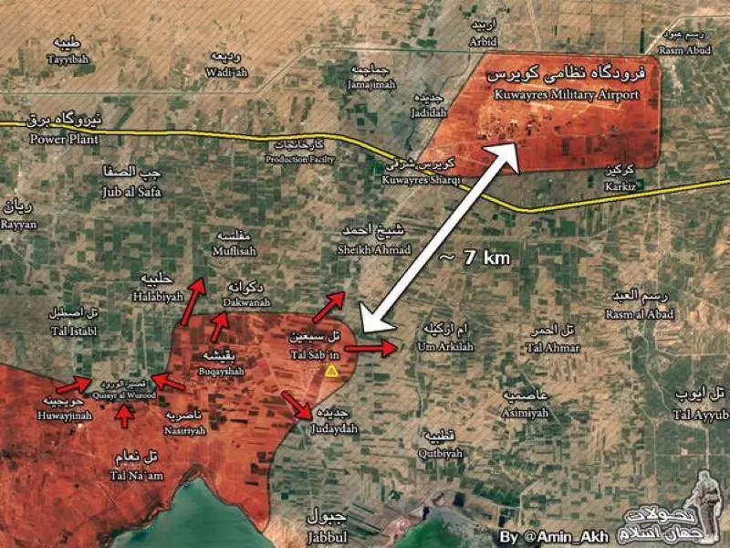 قوات الأسد تتقدم لفك الحصار عن مطار كويرس.. واختفاء مفخخات تنظيم الدولة في المعركة