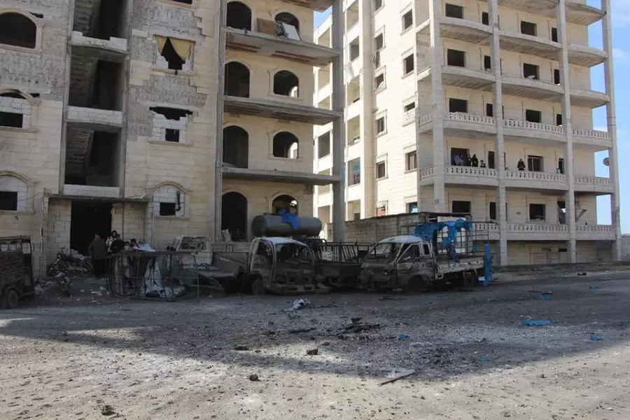مجزرة بقصف للنظام ورسيا طال مدينة إدلب مركز المحافظة