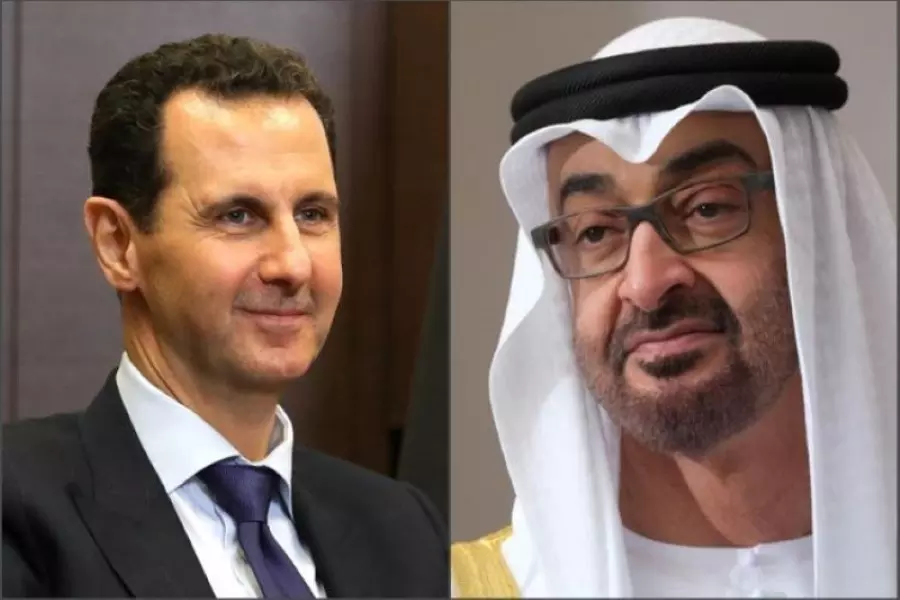 هو الثاني منذ بدء الثورة ... اتصال هاتفي بين "الأسد المجرم" و "بن زايد"
