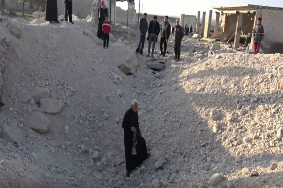 مجزرة في بلدة حيش بريف ادلب جراء غارات روسية