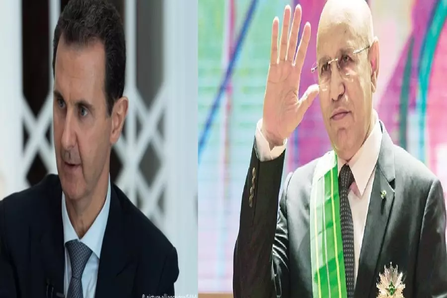 خطوة نحو التطبيع ... الرئيس الموريتاني يرسل برقية تهنئة للمجرم "الأسد"!!